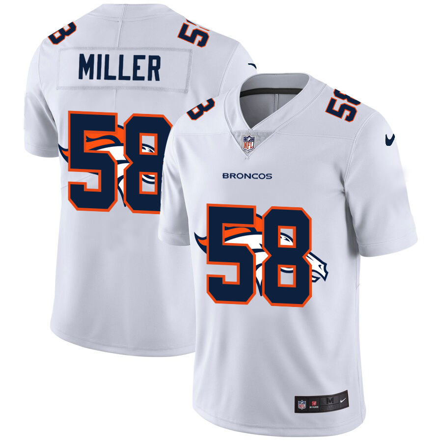 2020 New Men Denver Broncos 58 Miller white Limited NFL Nike jerseys